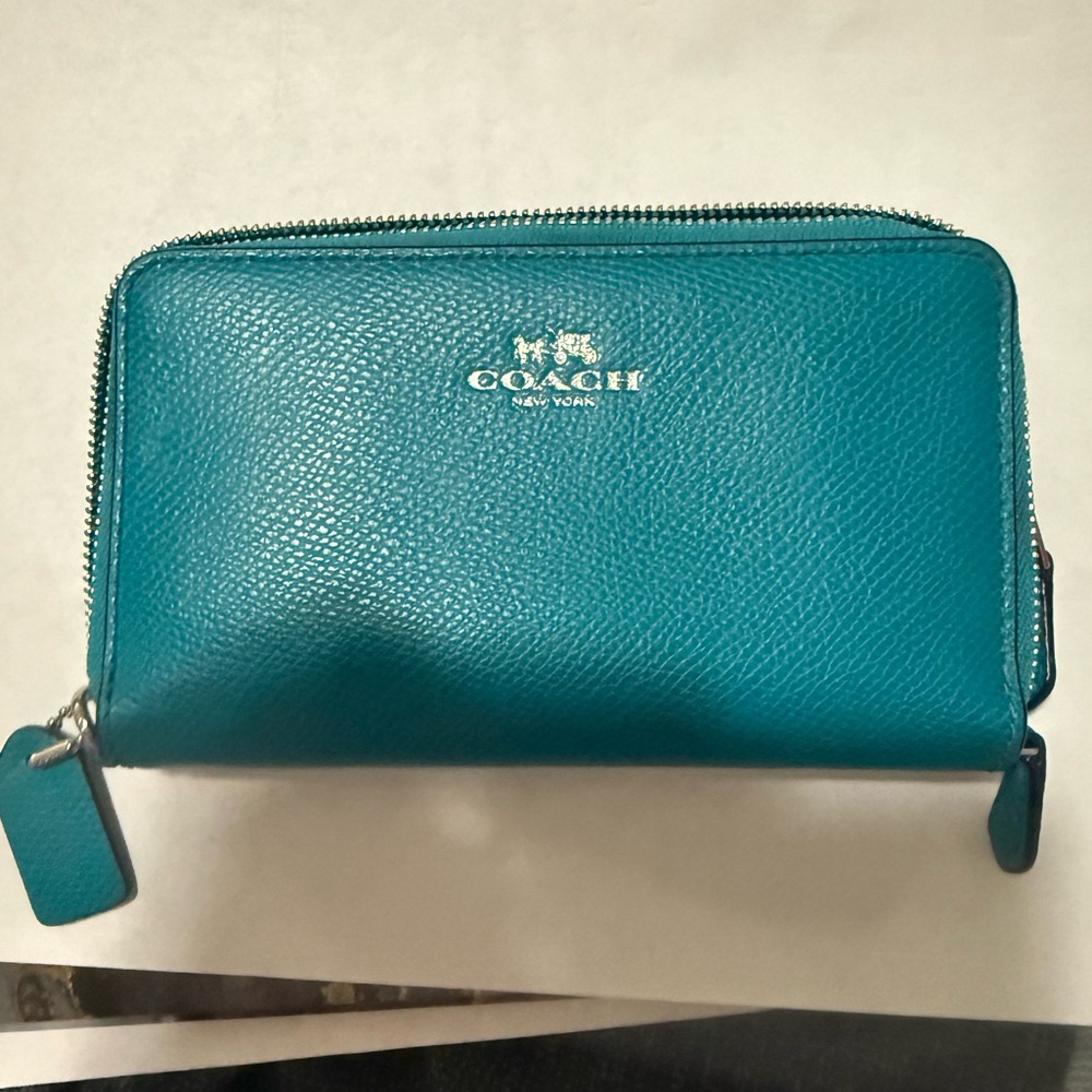 Coach Teal Leather Wallet